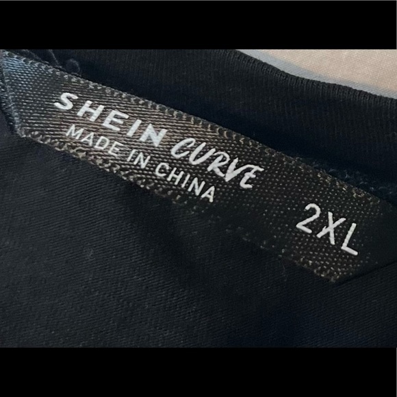 𝅺shein Curve Black T-Shirt Dress, BNWOT, Size 2XL - Picture 2 of 2